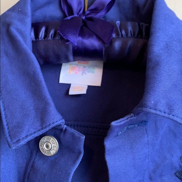 NWT XXS Blue Jacket with Flower Embellishments - Picture 2 of 8